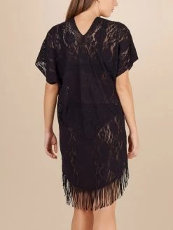 Spitze Strandtunika JESSE 20 Einfarbig Von Pain De Sucre -Modische Unterwäsche tunika spitze jesse schwarz pain de sucre 2 1