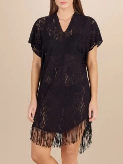 Spitze Strandtunika JESSE 20 Einfarbig Von Pain De Sucre -Modische Unterwäsche tunika spitze jesse schwarz pain de sucre 1