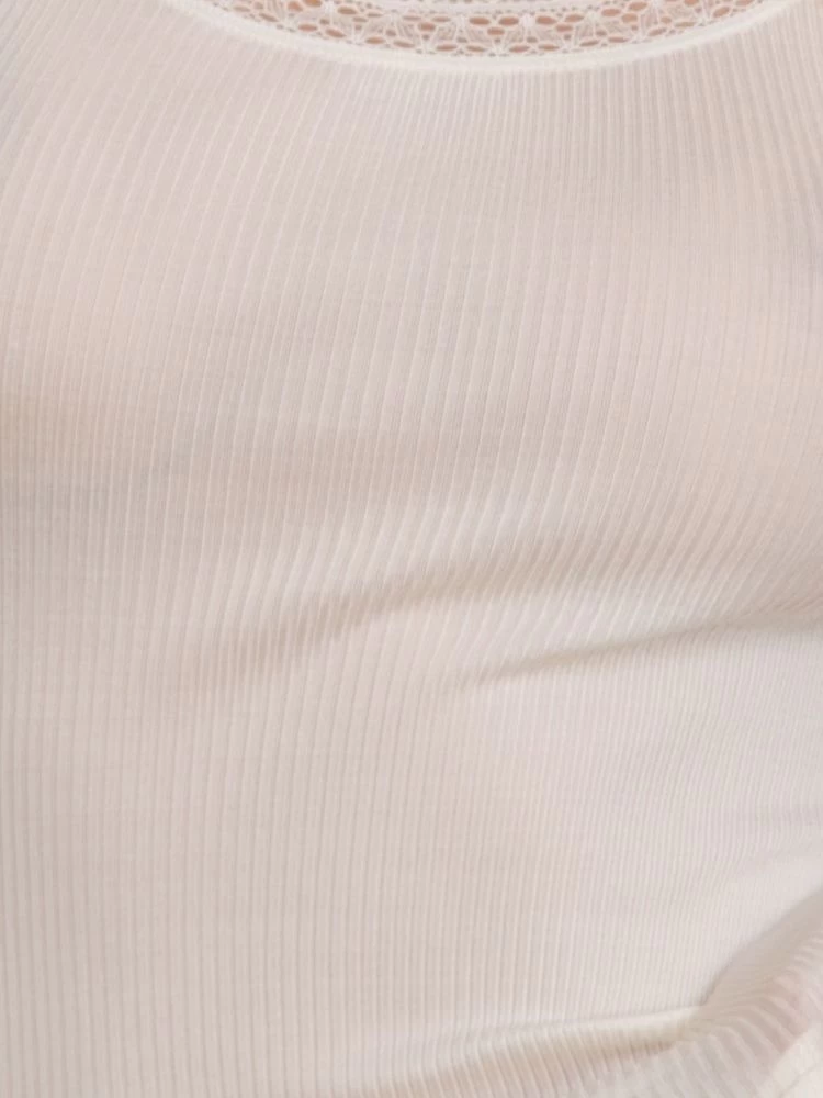 Merinowolle-Seide UNTERHEMD Gerippt Mit Spitze Von Artimaglia 8 Merinowolle-Seide UNTERHEMD Gerippt Mit Spitze Von Artimaglia – Bild 6