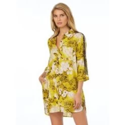 Viscose Sleepshirt ROOFTOP READY Gelb-beige Von DKNY Sleepwear