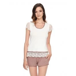 Viscose Sommerpyjama HEDDA Mit Spitze Von Gattina 3 Viscose Sommerpyjama HEDDA Mit Spitze Von Gattina