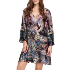 Viscose Tunika ORNELLA Aubergine-bunt Von Gattina