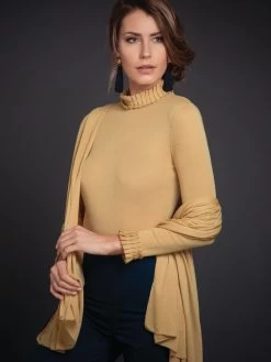 Merinowolle-Seide STOLA Schultertuch Von Artimaglia -Modische Unterwäsche wolle seide gold 22504 28600 artimaglia 3 1 1 1