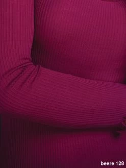 Merinowolle-Seide LANGARM SHIRT Mit Spitze Von Artimaglia -Modische Unterwäsche wolle seide ripp lampone 128 artimaglia madiva 1